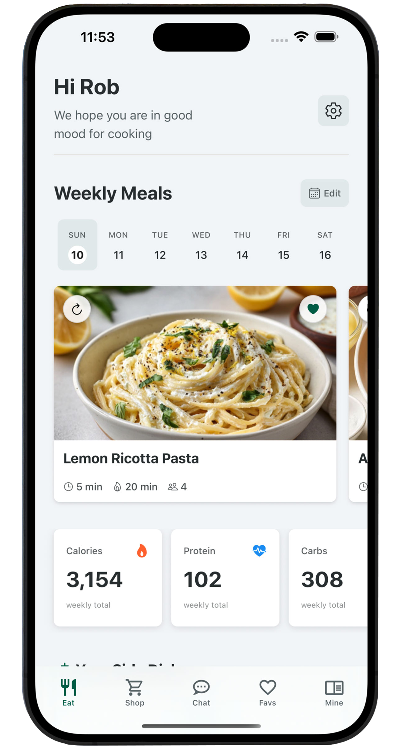 MenuMaker app - Start your week off right