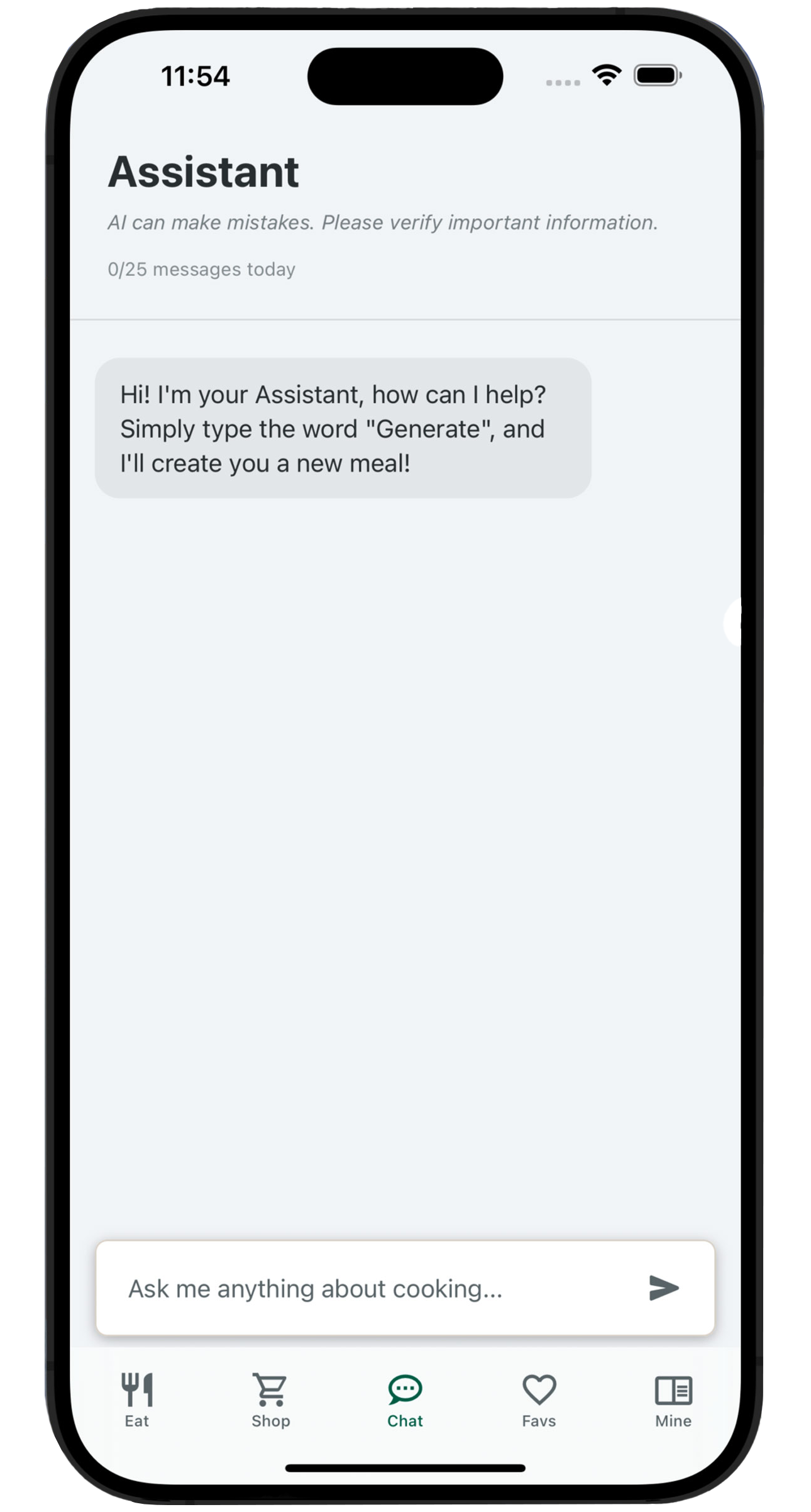 MenuMaker app - Integrated AI Personal Assistant